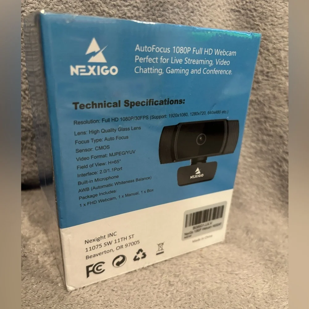 NexiGo N930AF Webcam with Microphone‎ for Desktop/Laptop, Autofocus,1080p HD USB